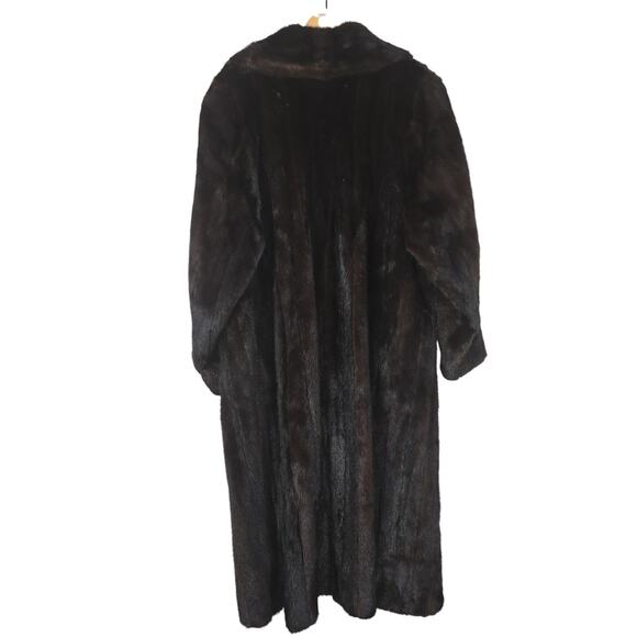 VTG Blackglama Mink Fur Coat Womens Large Brown Full Length Maple Furriers Mob - Picture 2 of 16
